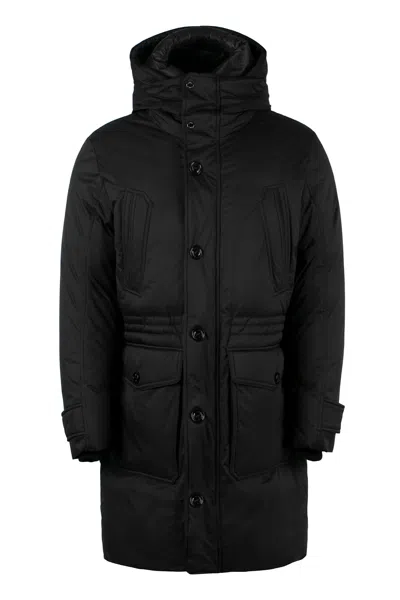 Moorer Sp-helssinky Hooded Parka In Black