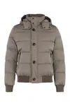 Moorer Spbacco Hooded Down Jacket In Brown