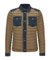 Moorer Jacket Nylon Denim Inserts In Brown