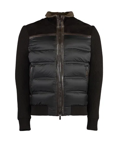 Moorer Splicing Design Down Jacket In Black