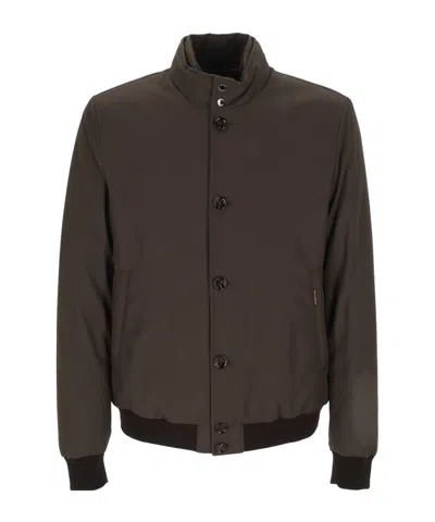 Moorer Stand Collar Casual Jacket In Black