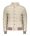 Moorer Button-embellishment Padded Jacket In Neutral
