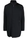 Moorer Classic-collar Trench Coat In Black