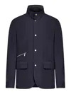 Moorer Sten-at Technical Fabric Jacket In Azul