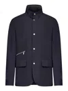 Moorer Sten-at Technical Fabric Jacket In Blue