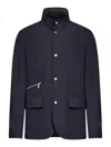 Moorer Sten-at Technical Fabric Jacket In Blue