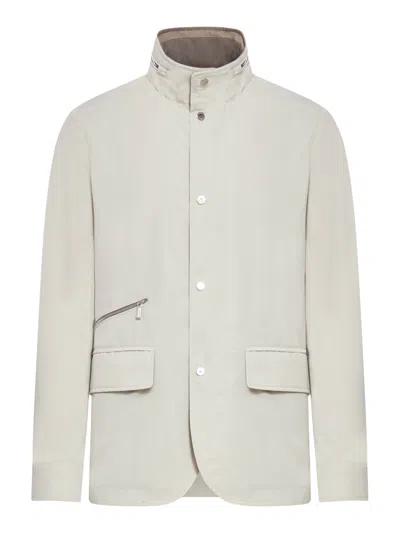 Moorer Sten-at Technical Fabric Jacket In White