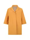 Moorer Straight Oversized Coat In Yellow