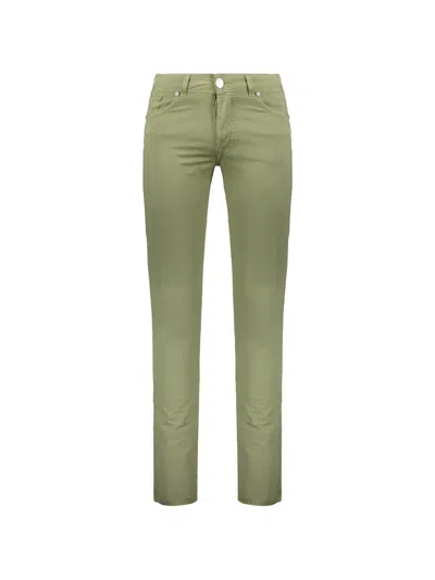 Moorer Straight-cut Trousers In Green