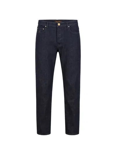 Moorer Straight-leg Five-pocket Jeans In Blue