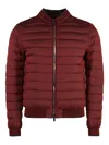 Moorer Full Zip Down Jacket In Red