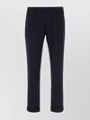 Moorer Stretch Viscose Blend Pants With Back Pockets In Black