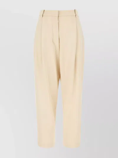 Moorer Stretch Viscose Blend Trousers With Pleated Design