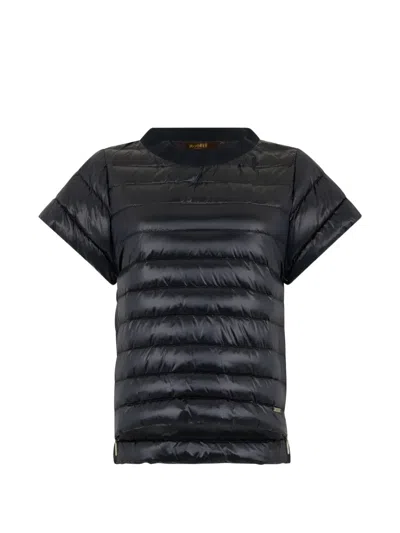 Moorer Striped Short-sleeve T-shirt In Black