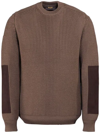 Moorer Stuart-hn Sweater In Braun