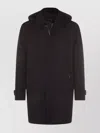 Moorer Stylish Outerwear With Hood And Pockets In Black