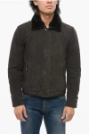 Moorer Suede Anfossi Bomber Jacket With Fur Collar