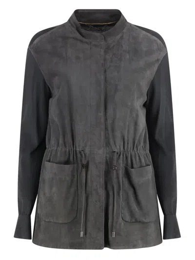 MOORER SUEDE CARDIGAN