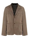 Moorer Suede Lapel Jacket In Brown