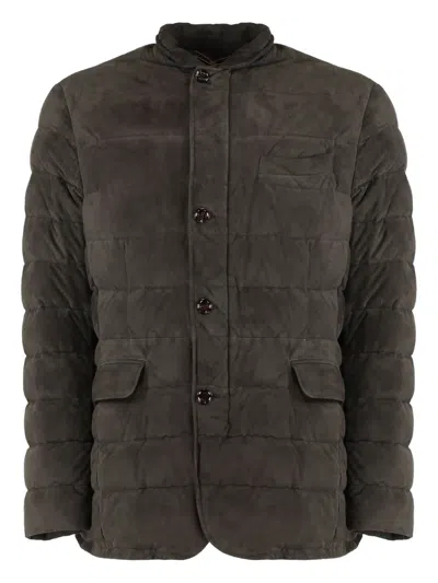 MOORER SUEDE QUILTED JACKET