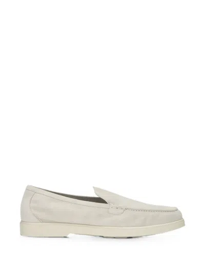 Moorer Suede Slip-on Loafers In Neutral
