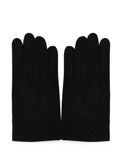 Moorer Suede-finish Gloves In Green
