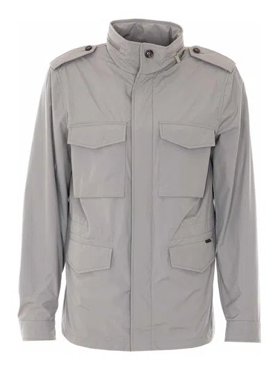 Moorer Grey Denver Jacket In Multi