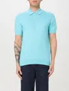 Moorer Turquoise Sea Island Cotton Polo In Türkis