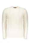 Moorer Sweater With An Elegant Cable Knit Pattern In White