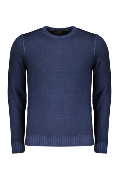 Moorer Sweater With Long Sleeves In Blue
