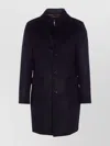 Moorer Tailored Long Jacket Flap Pockets In Black