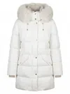 Moorer Long-sleeved Hooded Down Jacket In White
