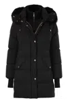 Moorer Quilted Jacket With Removable Fur Hood In Black