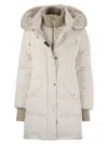 Moorer Padded And Quilted Nylon Jacket In Gray