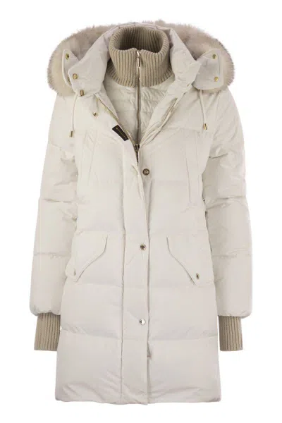 MOORER MOORER TALASSA-STP - LONG DOWN JACKET WITH HOOD
