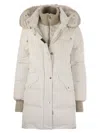 Moorer Talassa-stp - Long Down Jacket With Hood In White
