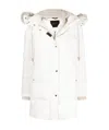 Moorer Long-sleeved Hooded Down Jacket In White