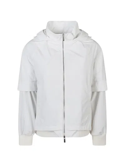 Moorer Talitha Hooded Jacket In White