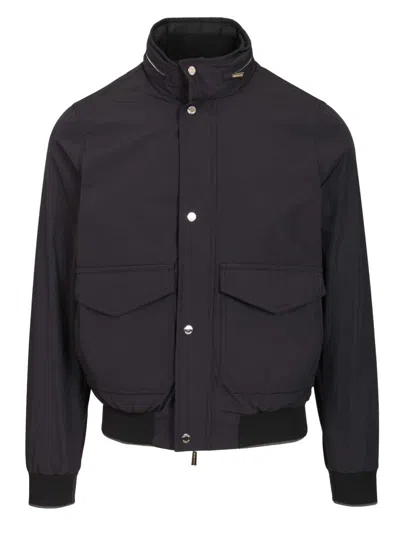 MOORER TANNER-AT BOMBER REGULAR JACKETS BLUE