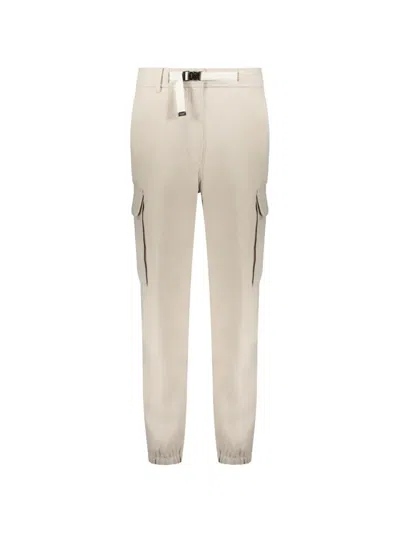 Moorer Taratle Belted Cargo-pockets Track Pants In Neutral