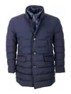 Moorer Abrigo Corto - Azul Oscuro In Dark Blue