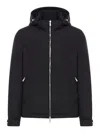 Moorer Technical Fabric Jacket With Hood In Black