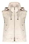 Moorer Technical Fabric Vest In Yellow
