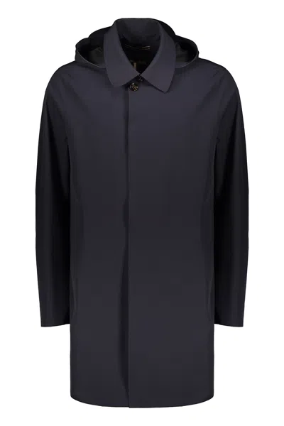 Moorer Technical Fabric Waterproof Jacket In Blue