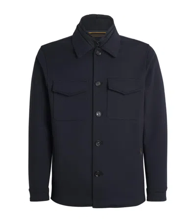 Moorer Technical Overshirt In Blue