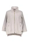 Moorer Techno Fabric Cape-coat In Ivory