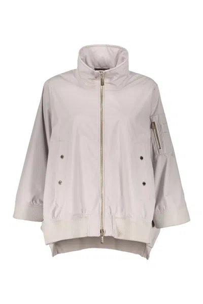 Moorer Techno Fabric Cape-coat In Ivory