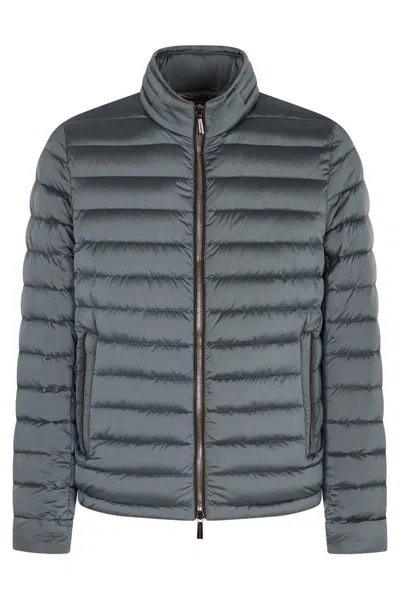 Moorer Techno Fabric Down Jacket In Blue