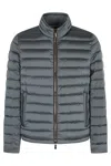 Moorer Techno Fabric Down Jacket In Blue
