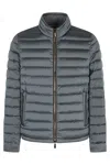 Moorer Techno Fabric Down Jacket In Light Blue